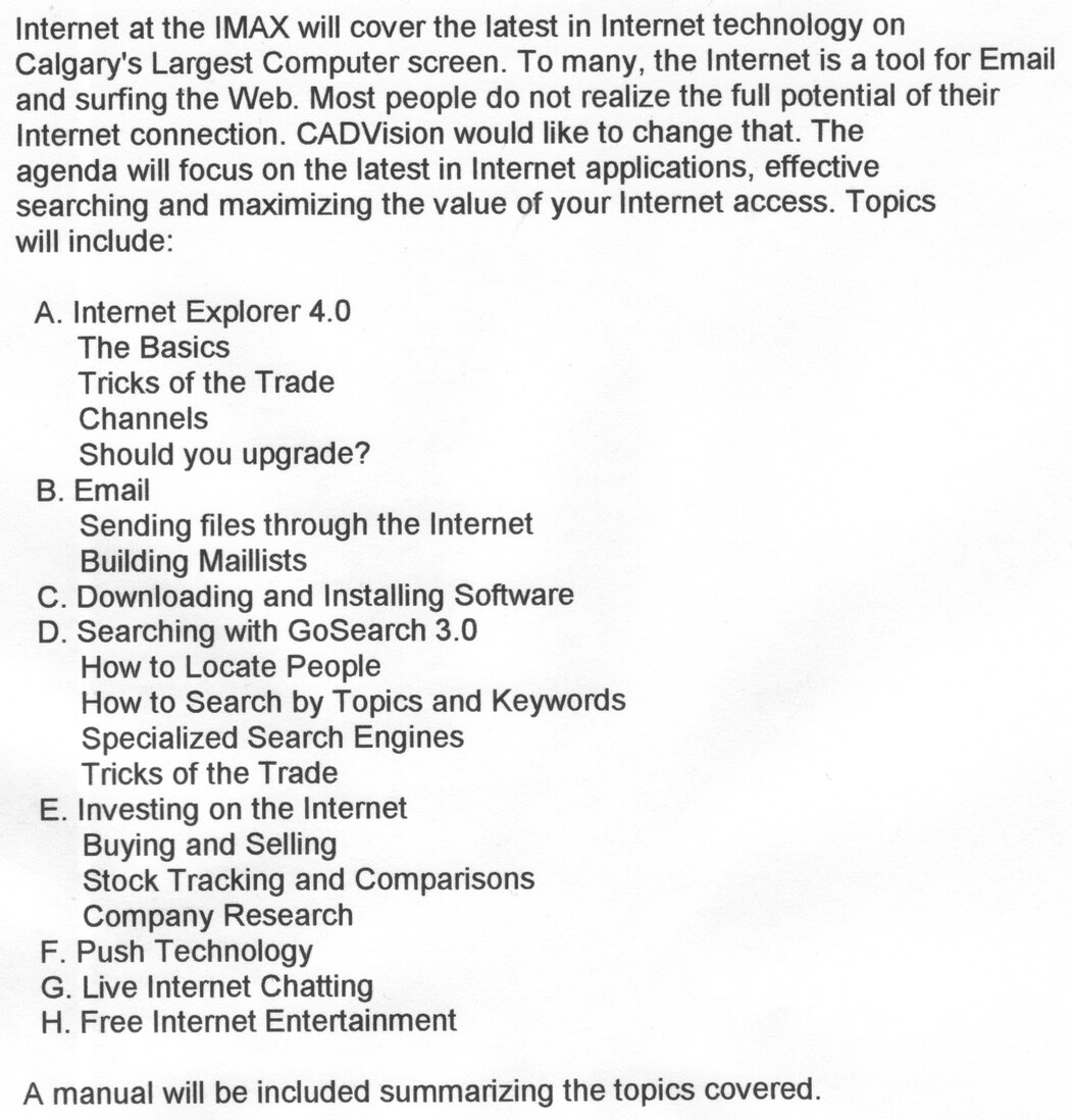 Internet Agenda