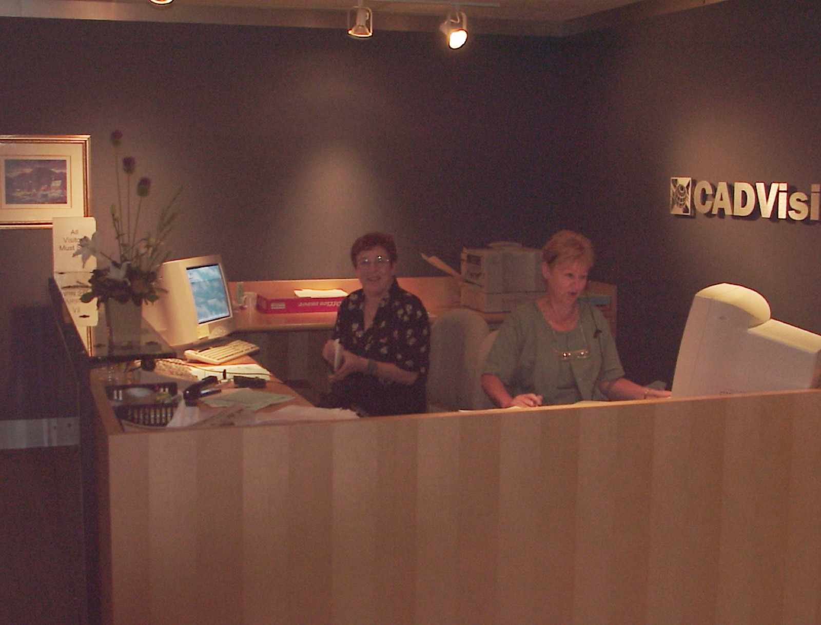 The reception desk
