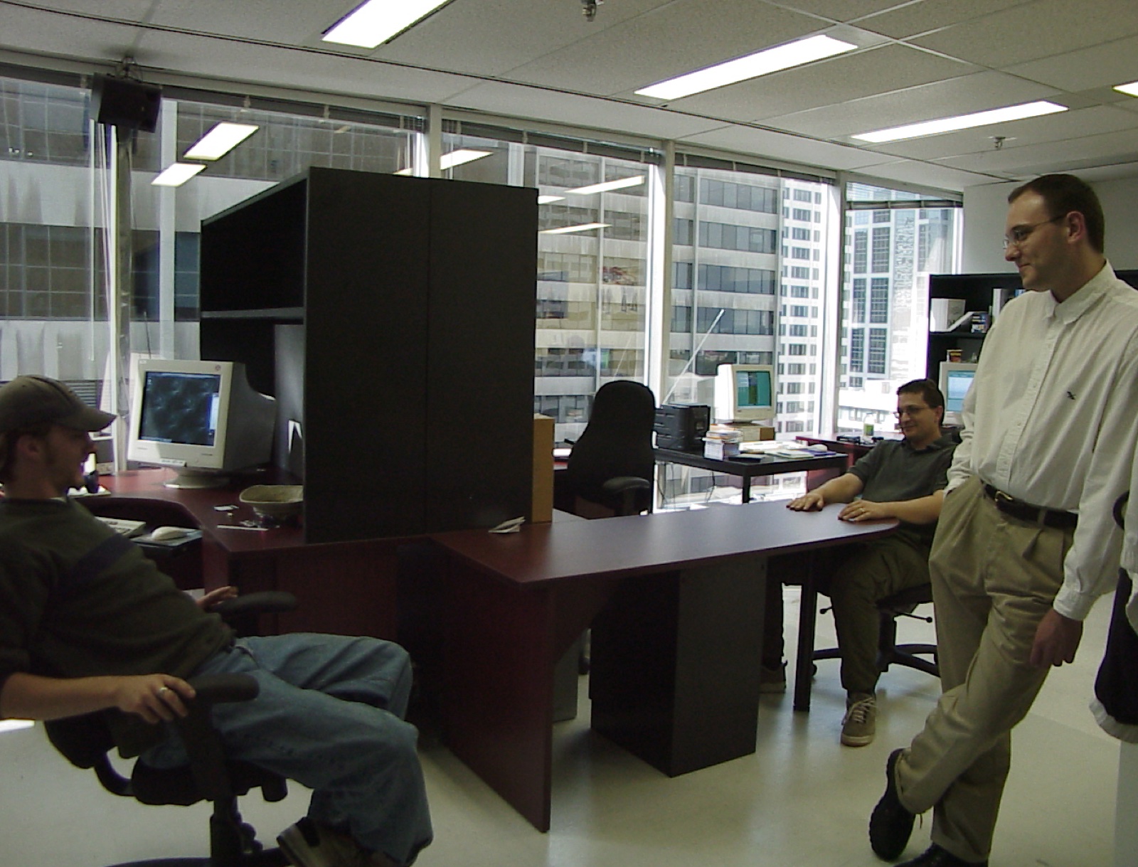 In the office