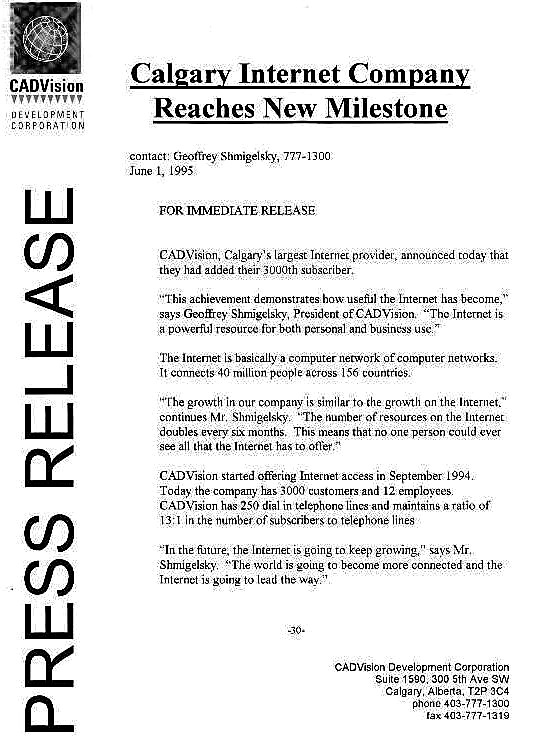 A Press Release