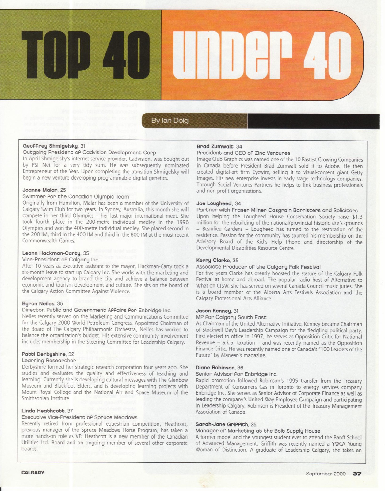 Calgary Magazine — September 2000